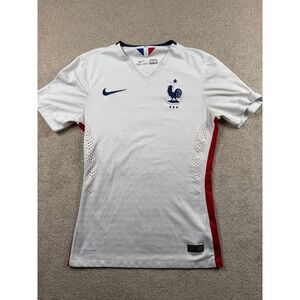 Nike France FFF 2015 Away Jersey White Soccer Shirt Dri-FIT Mens Small Authentic